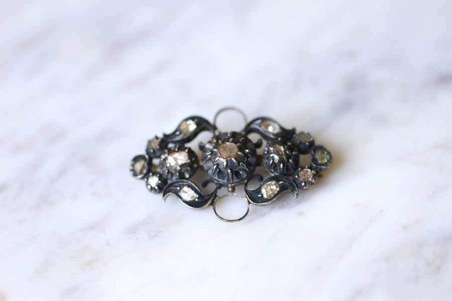 ヴィクトリア朝時代の金・銀・ダイヤモンドのブローチ - Galerie Pénélope