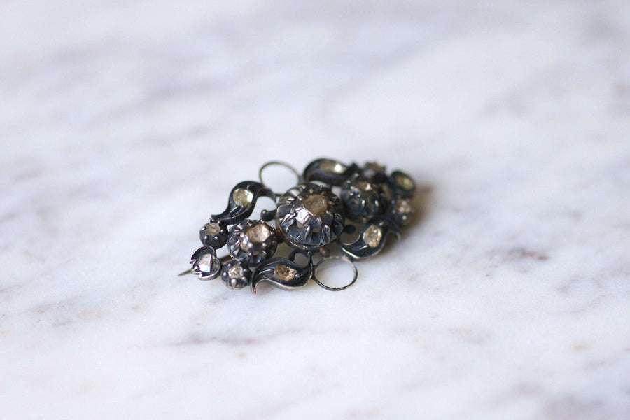 ヴィクトリア朝時代の金・銀・ダイヤモンドのブローチ - Galerie Pénélope