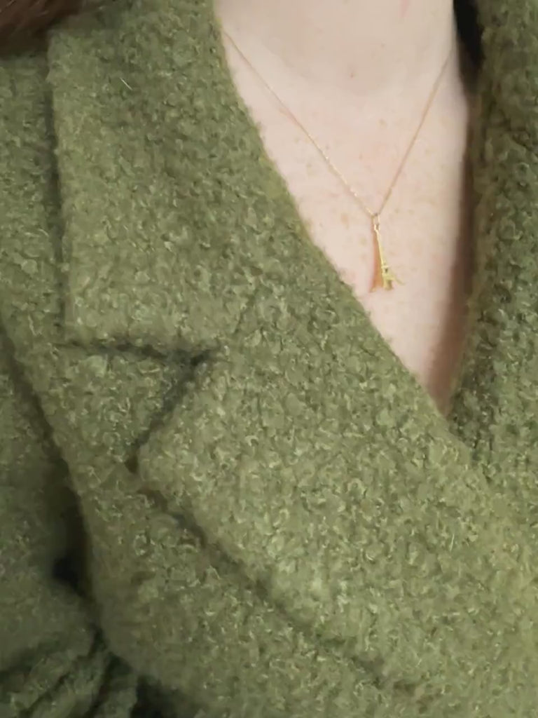 ペンダント ヴィンテージ エッフェル塔 イエローゴールド