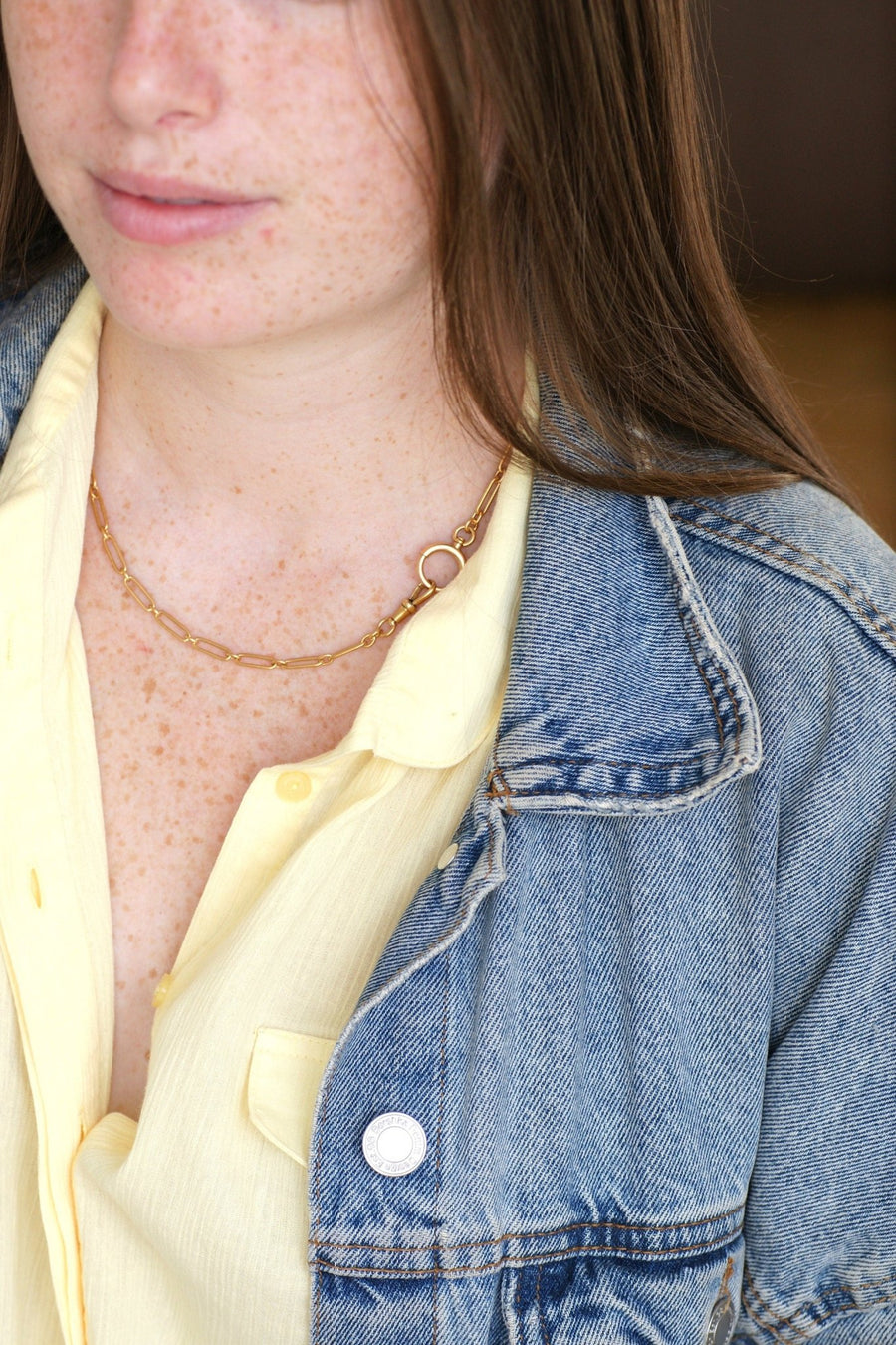 アンティーク イエローゴールド レクタングル チェーン - ペネロペ ギャラリー