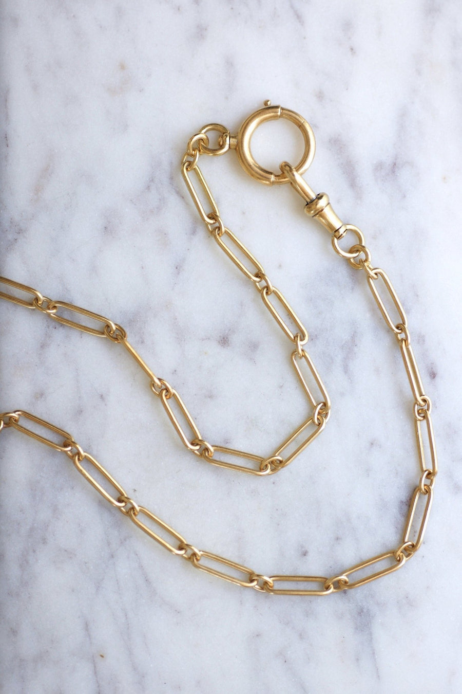 アンティーク イエローゴールド レクタングル チェーン - ペネロペ ギャラリー