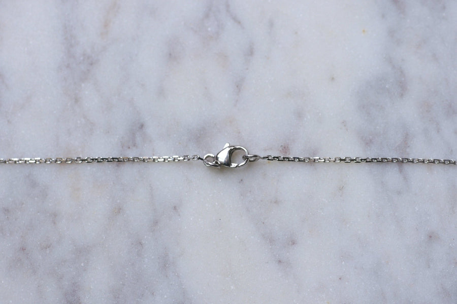 アールデコ調ソリティアホワイトゴールド＆シャンパンブラウンダイヤモンドネックレス 0.90Ct - Penelope Gallery