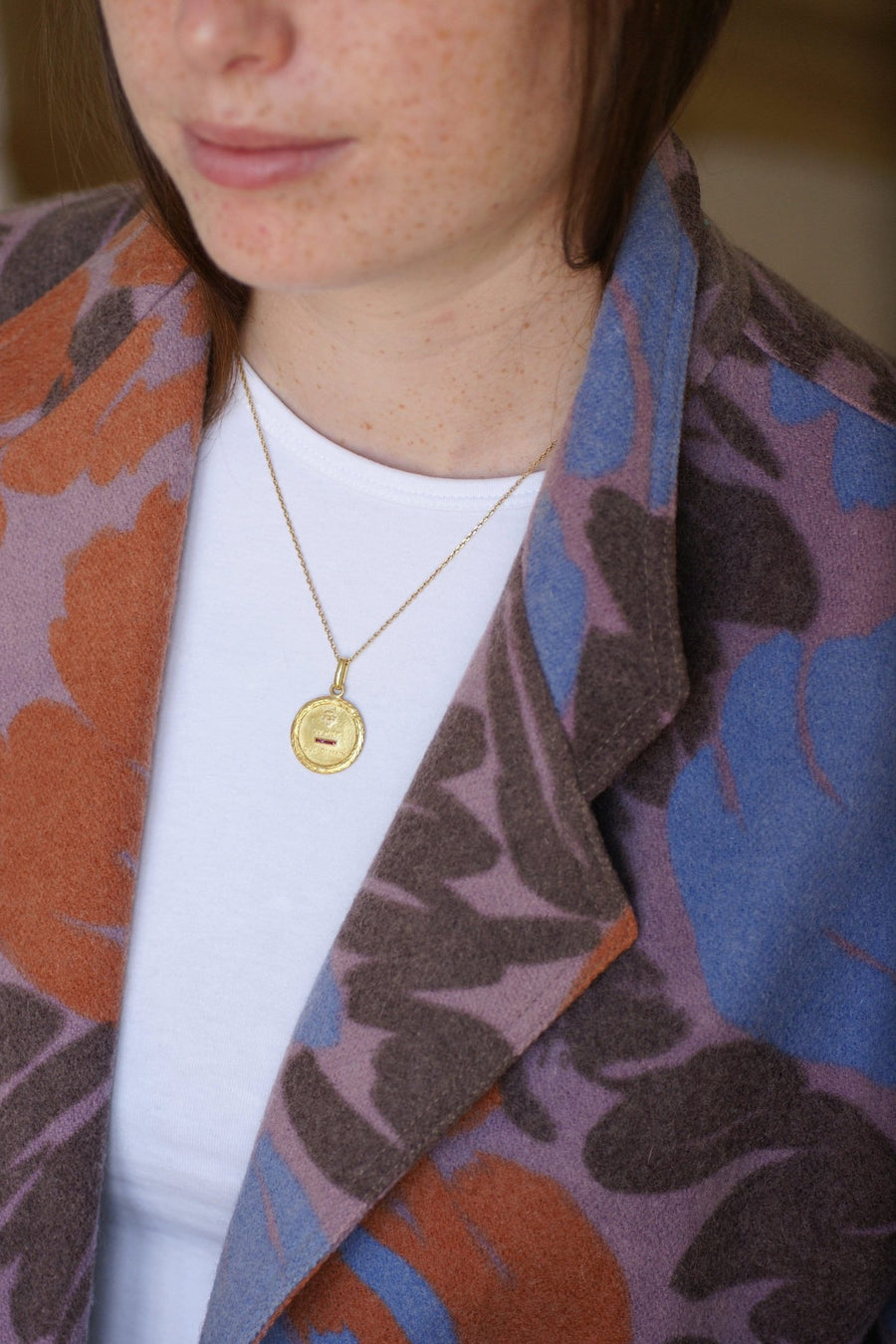 Augis love メダル イエローゴールド ダイヤモンド - Galerie Pénélope