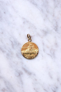 聖ミカエル洗礼メダル イエローゴールド｜Galerie Pénélope