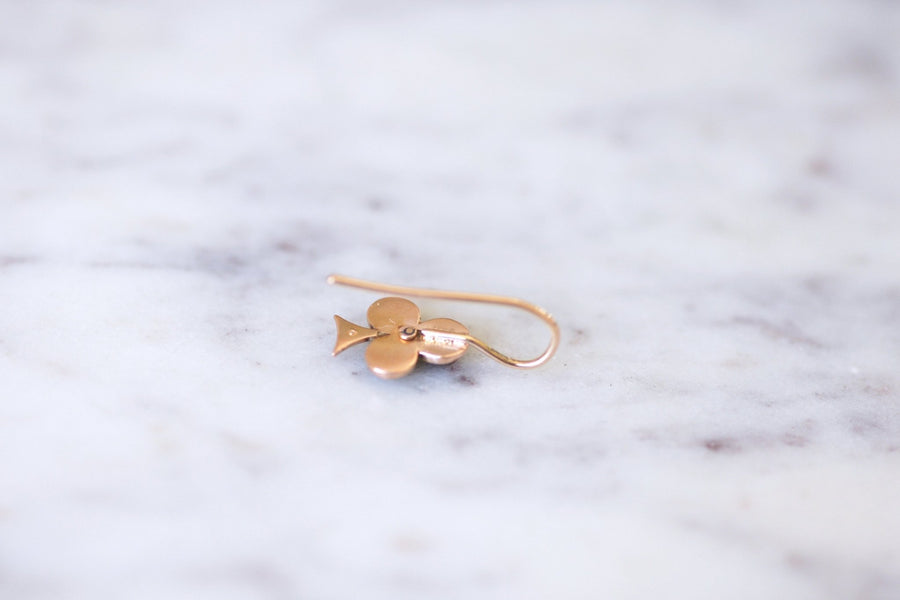 モノラルピアス クローバー・クリソベリル キャッツアイ - Penelope Gallery