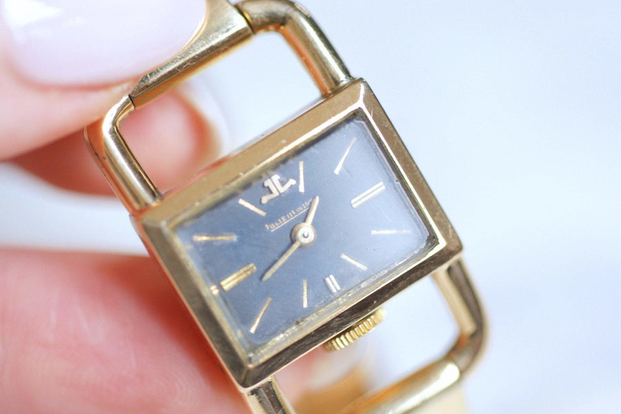 Etrier Jaeger LeCoultre for Hermès Women's all-gold mechanical watch, 1970s - Galerie Pénélope