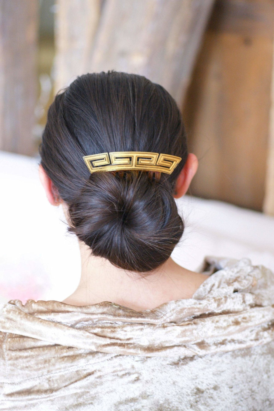 アンティークのヘアコーム、ギリシャ模様のティアラ - Penelope Gallery