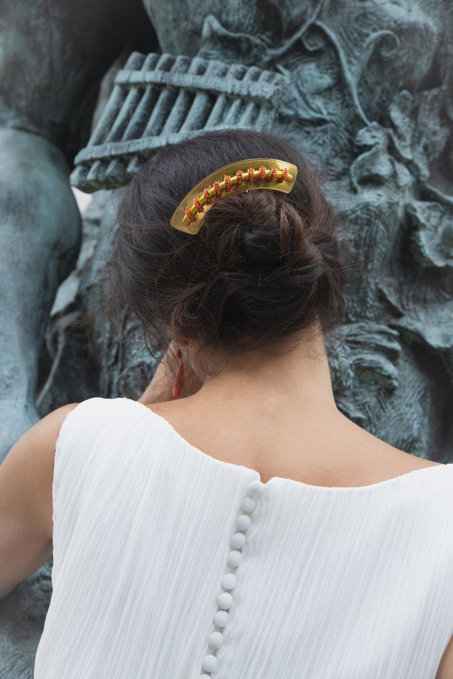 アンティークの珊瑚製ヘアコーム - Penelope Gallery