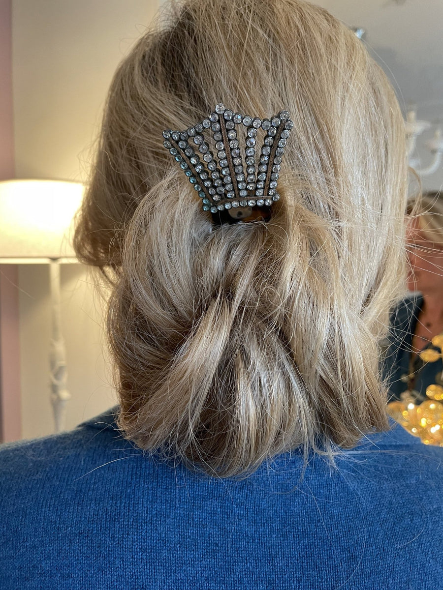 アンティークコーム、ウェディングヘアピン、ラインストーン、亀甲 - Penelope Gallery
