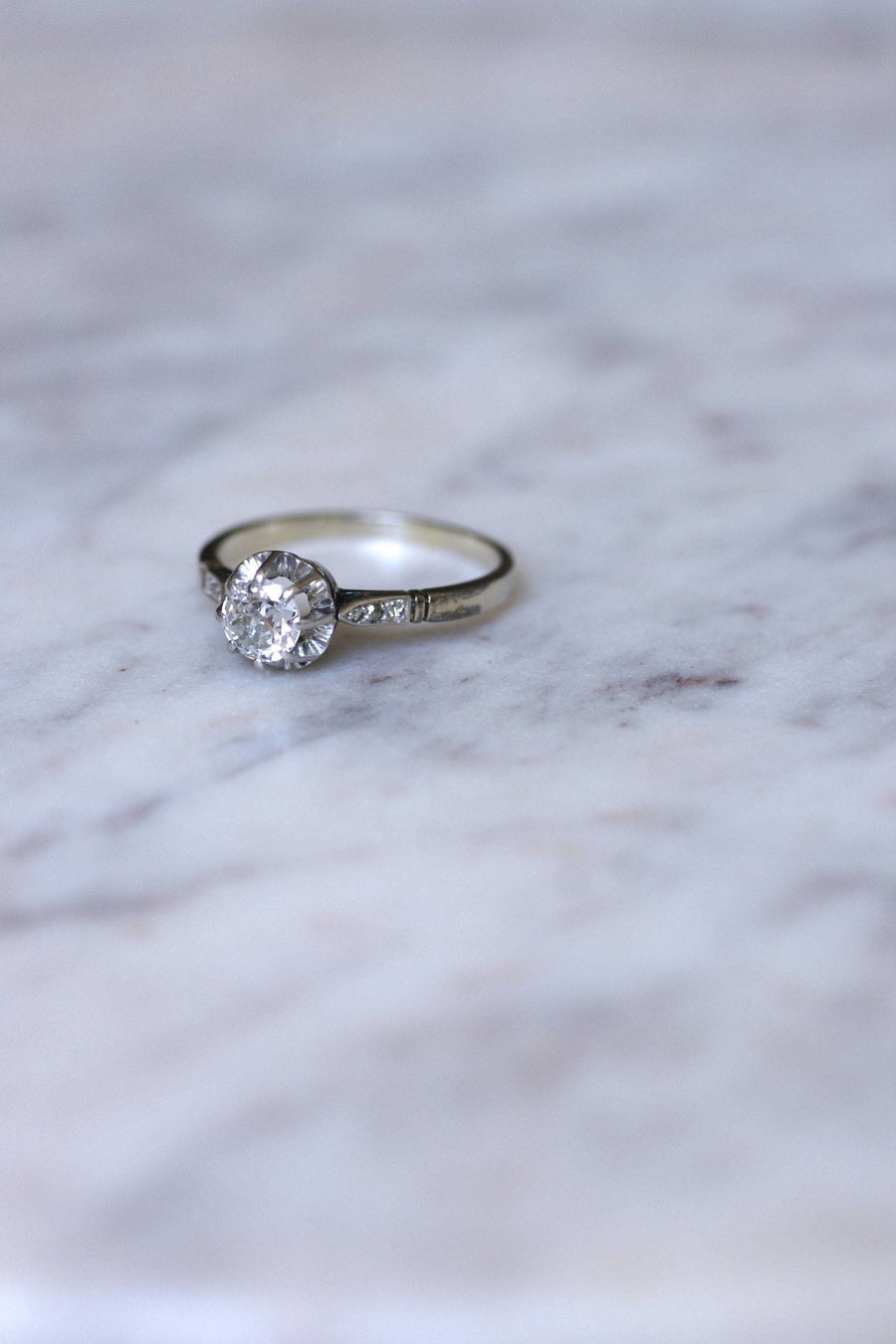 アール・デコ ダイヤモンド ソリテール 0.50 Ct - Penelope Gallery