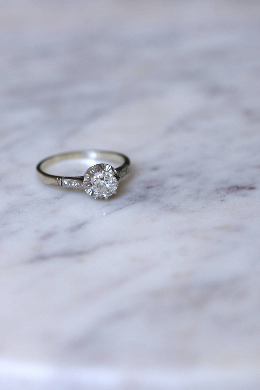 アール・デコ ダイヤモンド ソリテール 0.50 Ct - Penelope Gallery