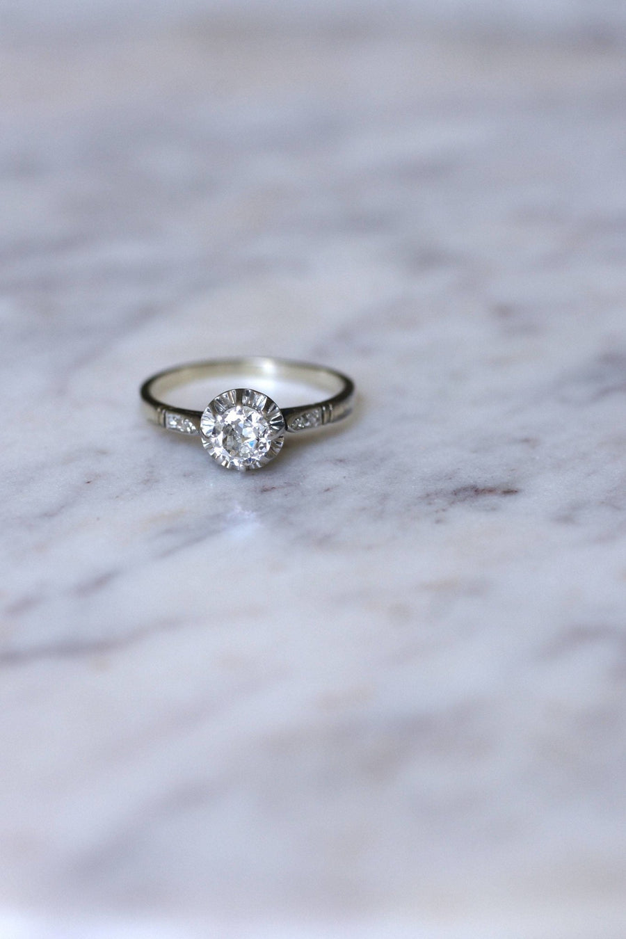 アール・デコ ダイヤモンド ソリテール 0.50 Ct - Penelope Gallery