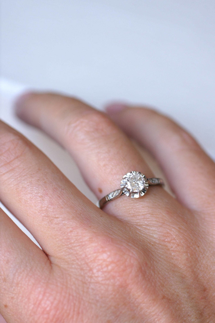 アール・デコ ダイヤモンド ソリテール 0.50 Ct - Penelope Gallery