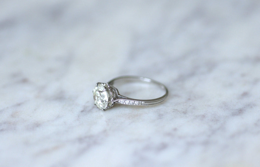 ベルエポック ダイヤモンド ソリテア 1.70 Ct - Galerie Pénélope